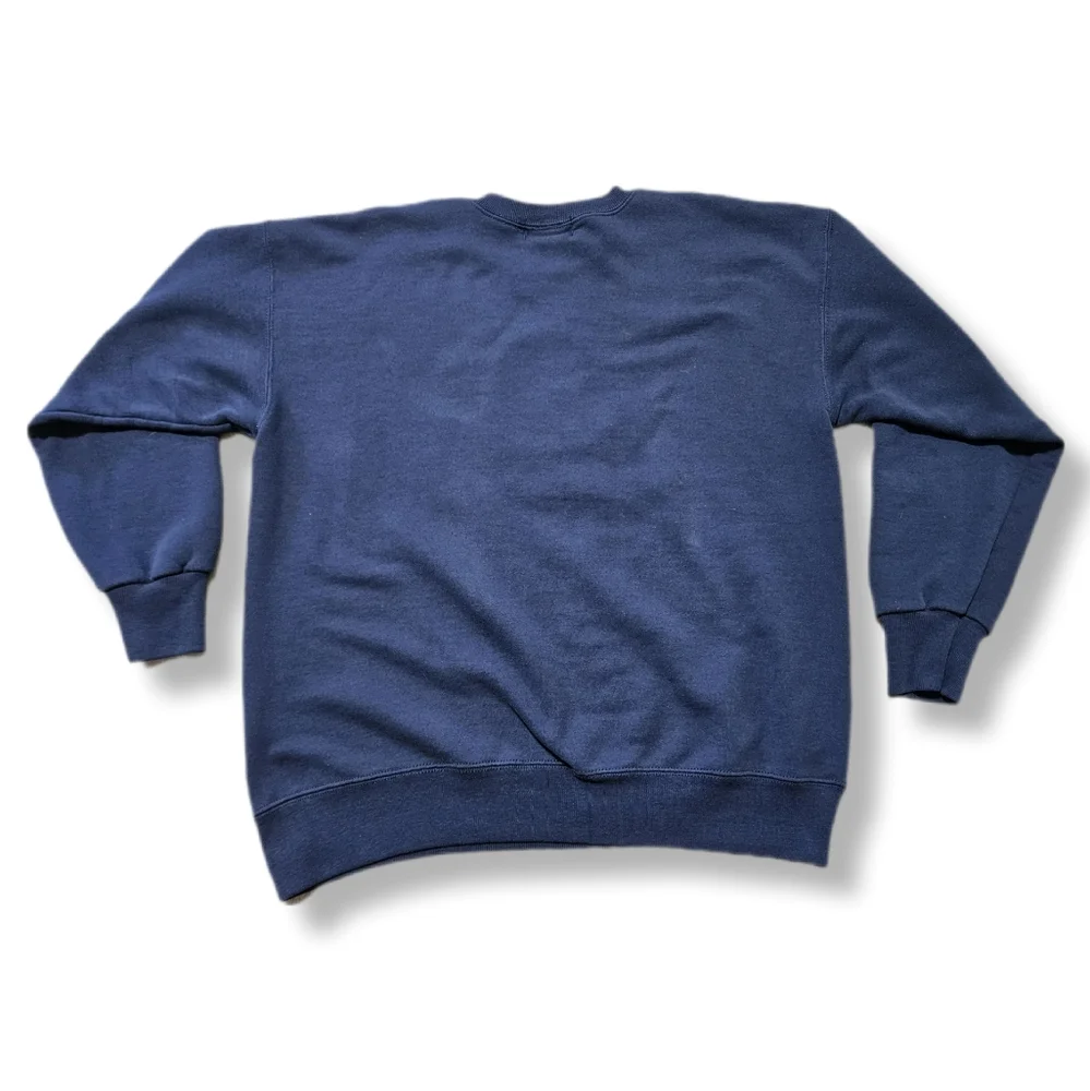 Mens L/XL Walt Disney World Retro Style Navy Blue Embroidered Logo Sweatshirt - Picture 2 of 5